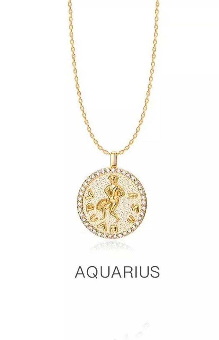 Accesorios Fetiche Suances | Collar Moneda Horoscopo Aquario