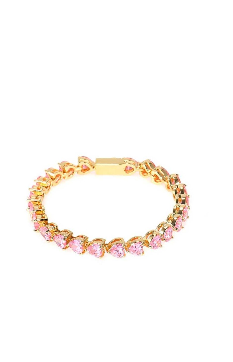 Accesorios Fetiche Suances | Pulsera Tennis Corazones Rosa