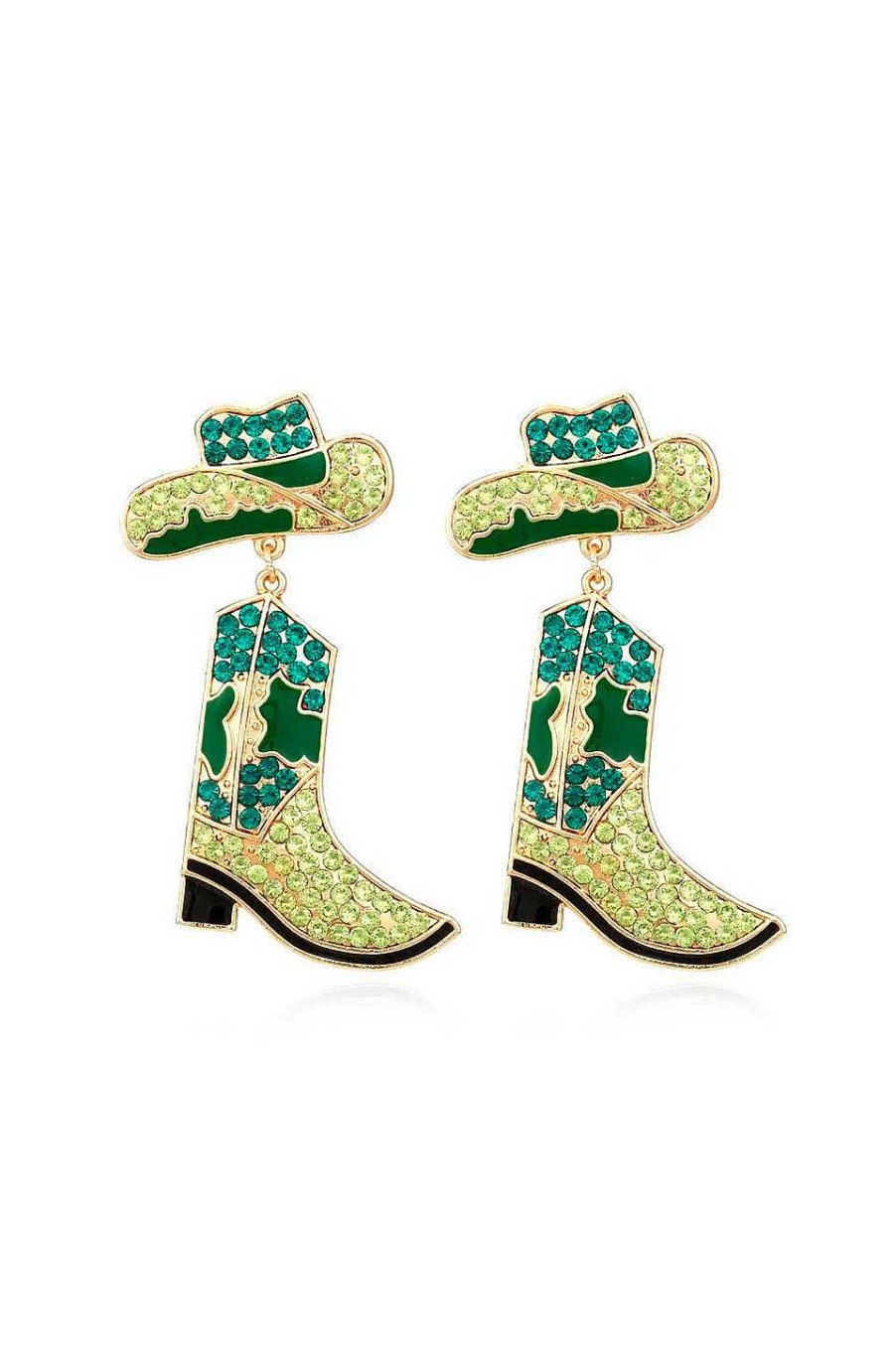 Accesorios Fetiche Suances | Pendientes Cowboy Boots Green