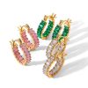 Accesorios Fetiche Suances | Pendientes De Aro Baguette Cristal