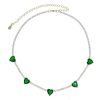 Accesorios Fetiche Suances | Collar Corazones Verde Esmeralda