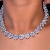 Accesorios Fetiche Suances | Collar Corazones Diamantes