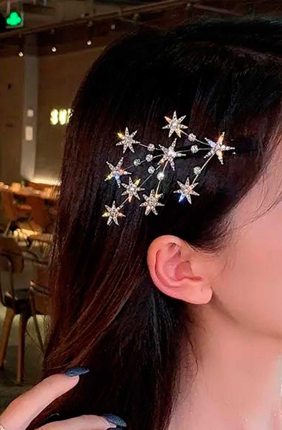 Accesorios Fetiche Suances | Horquilla Estrellas Cristales Silver