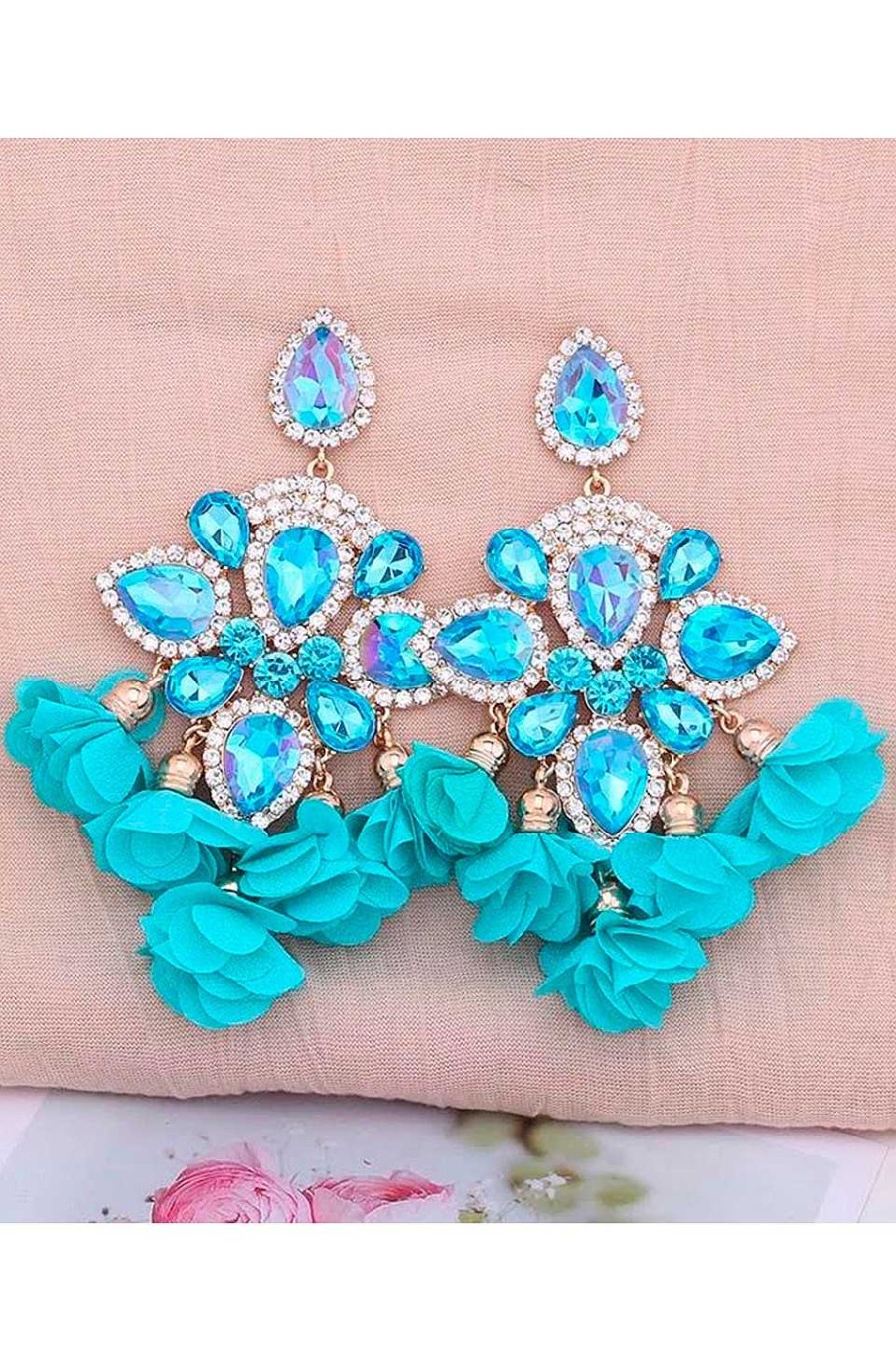 Accesorios Fetiche Suances | Pendientes Sevilla Flores Turquesa