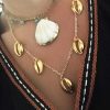 Accesorios Fetiche Suances | Collar Cowries Cadena Conchas 24K