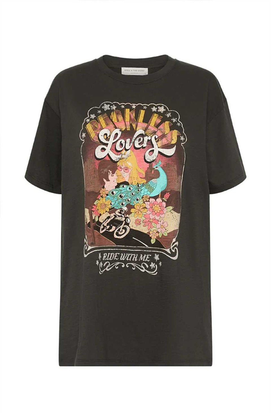 Ropa Fetiche Suances | Camiseta Keckless Lovers Biker Tee-Charcoal & The Gypsy Spell & The Gypsy