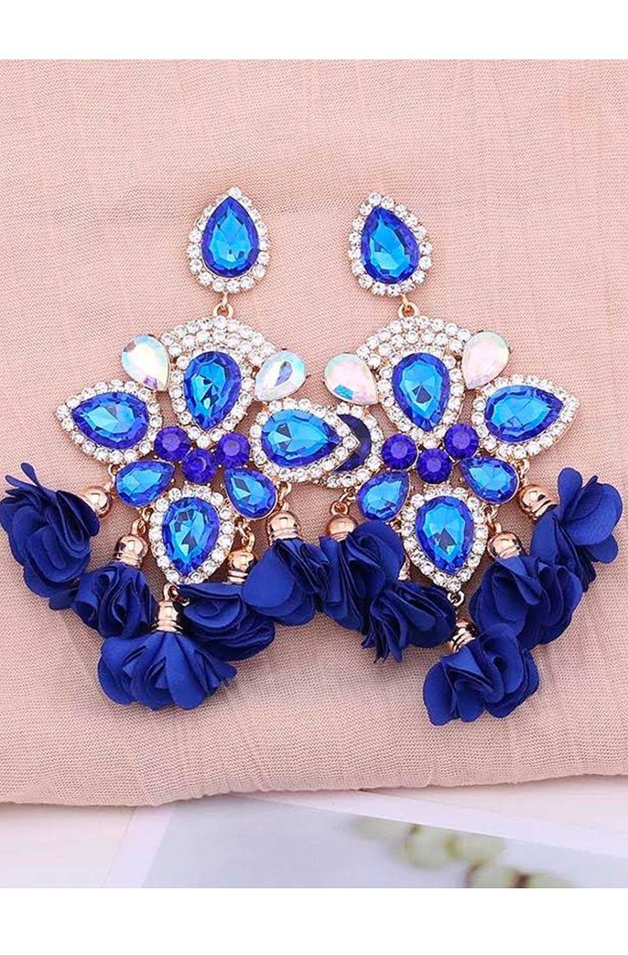 Accesorios Fetiche Suances | Pendientes Sevilla Flores Azul Klein