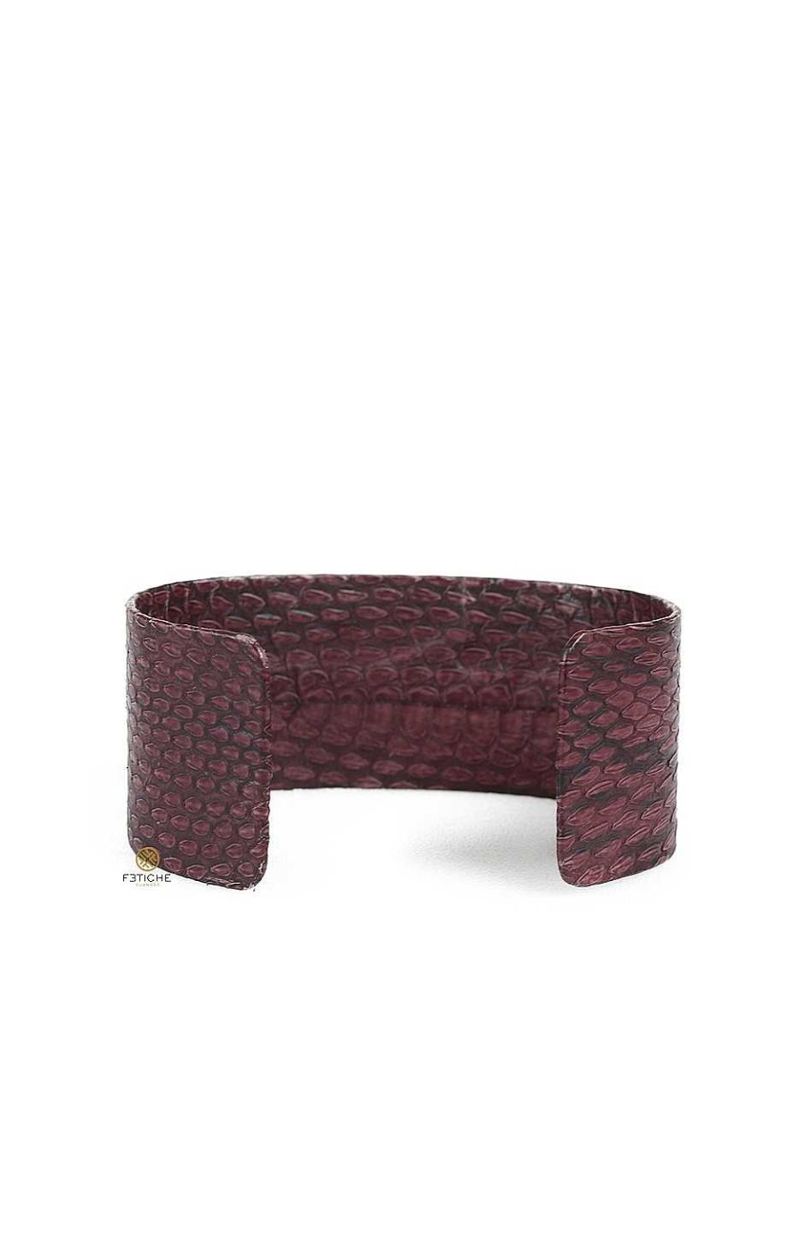 Accesorios Fetiche Suances | Snake Leather Bracelet Burgundy