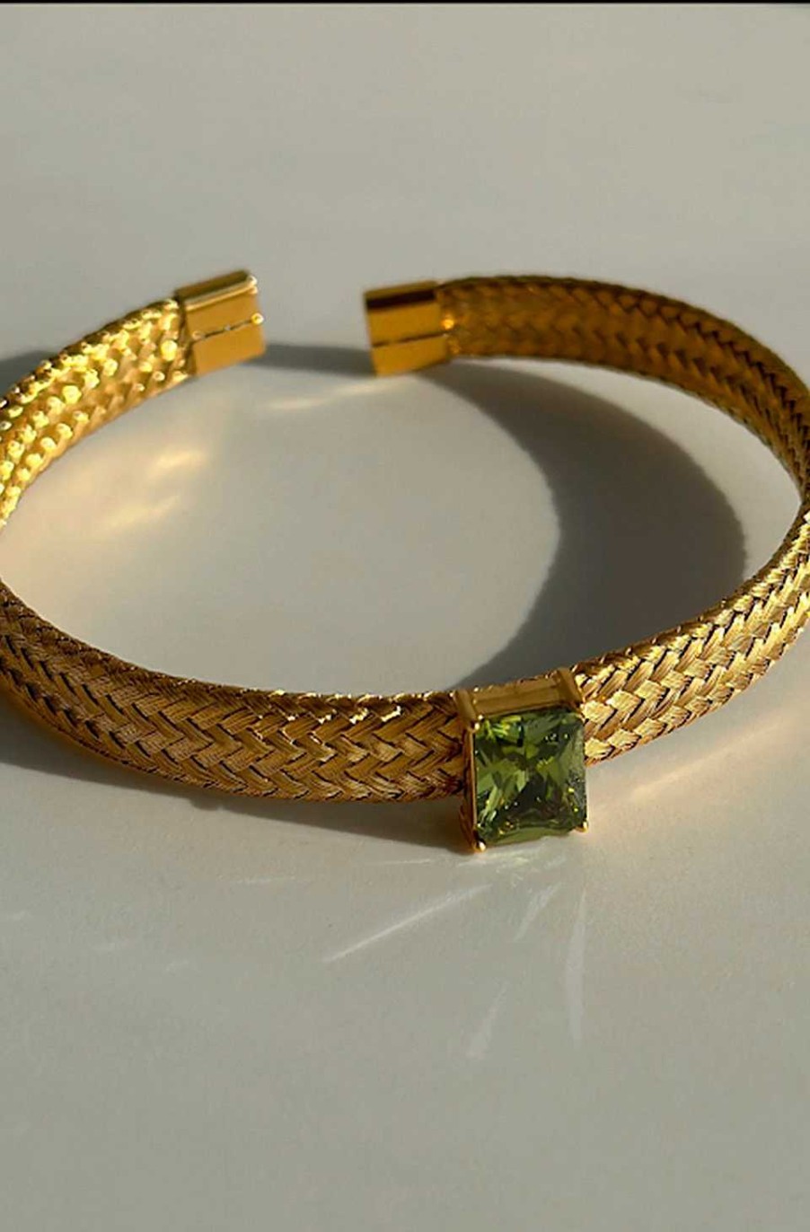 Accesorios Fetiche Suances | Pulsera Dorada De Acero Verde