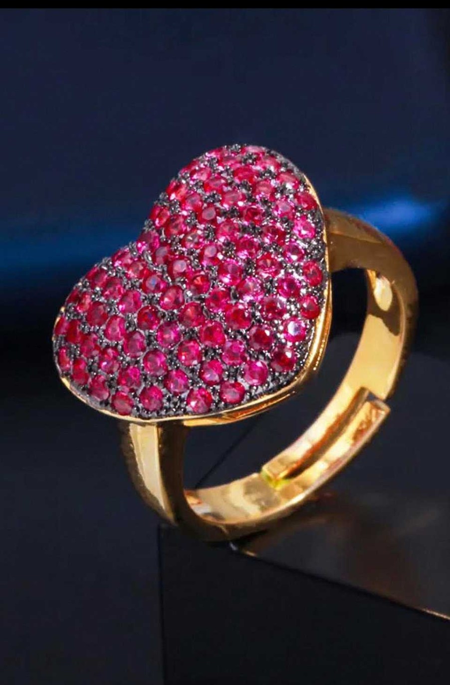 Accesorios Fetiche Suances | Anillo Coraz N Fucsia Brillante