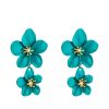 Accesorios Fetiche Suances | Pendientes Flores Azul Petroleo