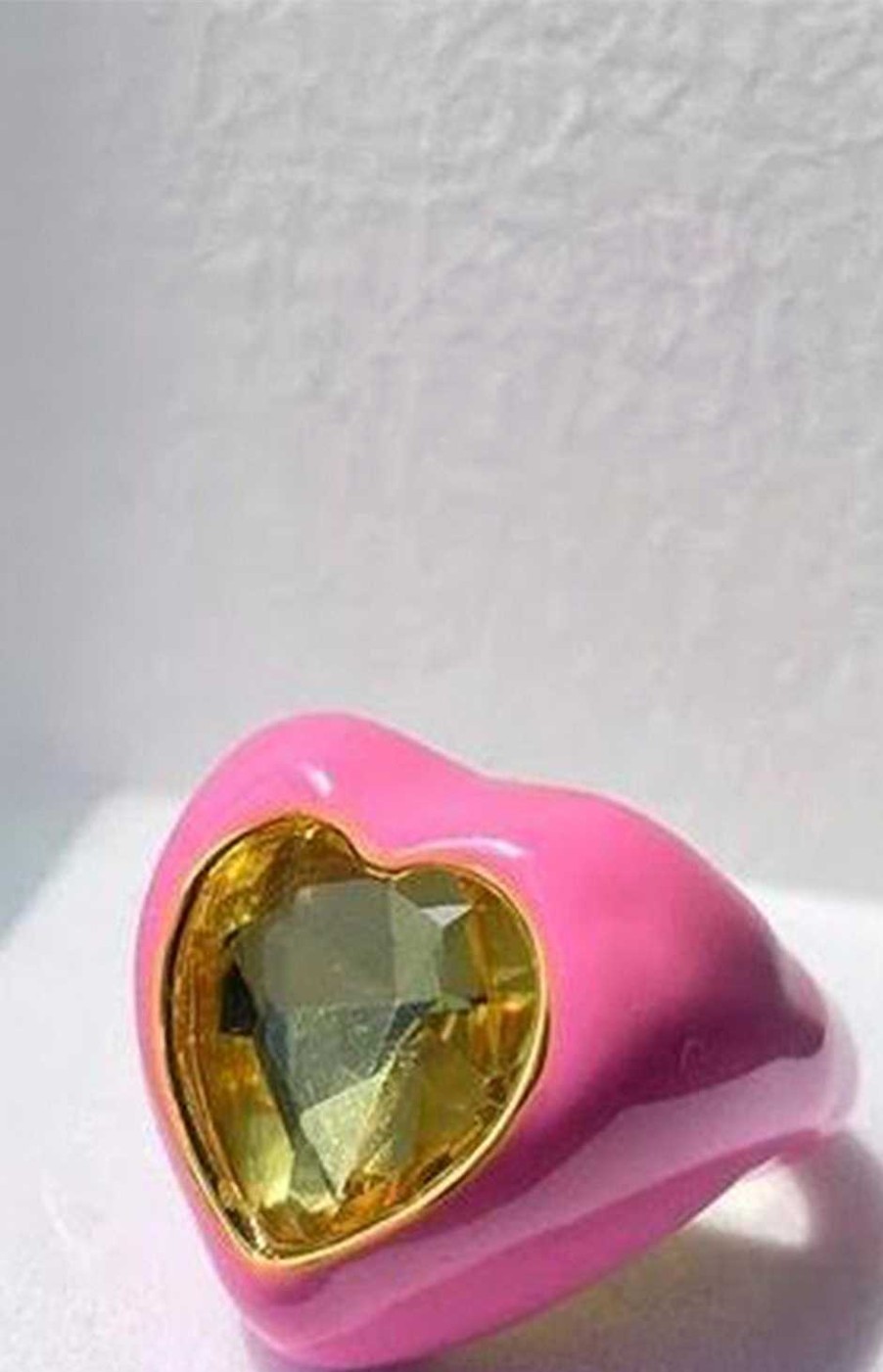 Accesorios Fetiche Suances | Anillo Coraz N Cristal Dorado