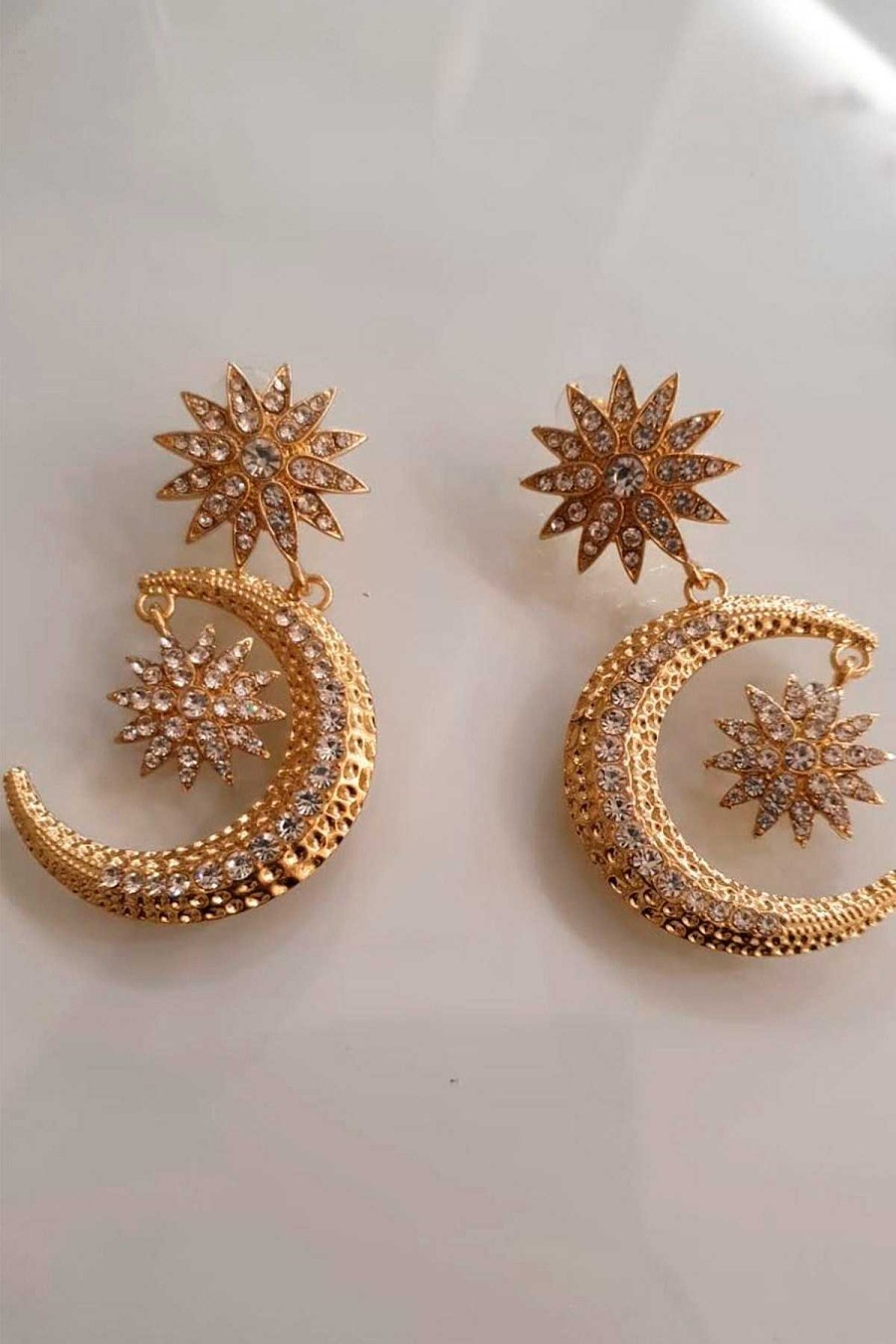 Accesorios Fetiche Suances | Pendientes Bohemios Dos Lunas Dos Estrellas