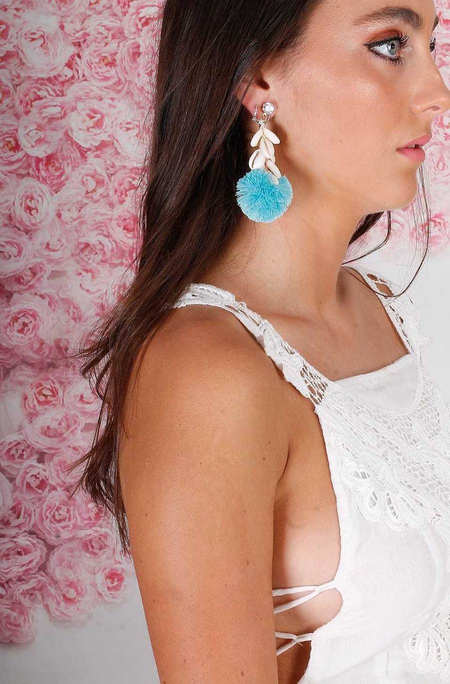 Accesorios Fetiche Suances | Pendientes Conchas Pomp N Azul