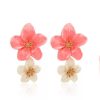 Accesorios Fetiche Suances | Pendientes Flores Coral &. Blanco